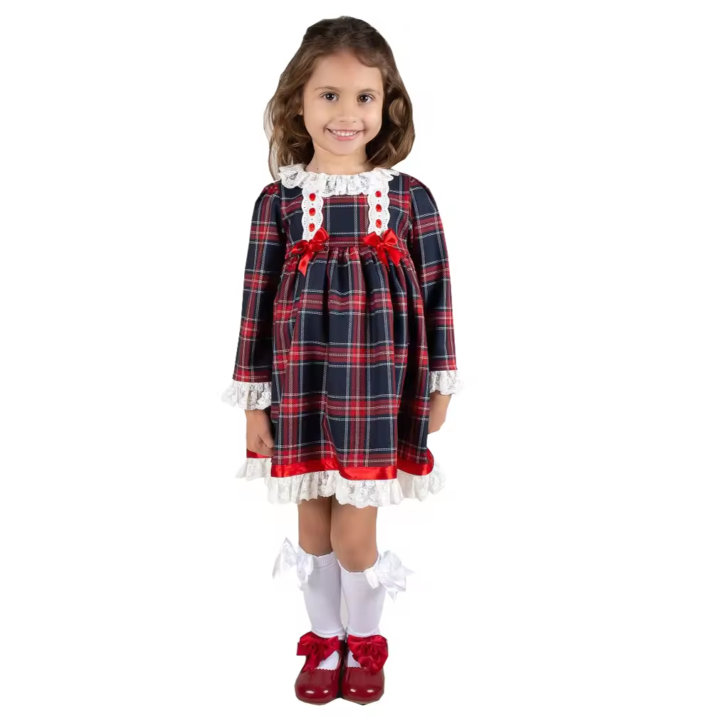 OEM Brand Boutique Plaid Birthday Girls Dress 12 Years Old Infant Girl Dresses