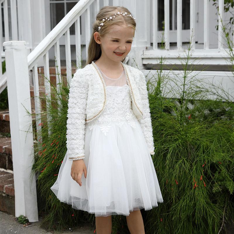 Soft Tulle Outdoor Party Girl White Dress Wholesale