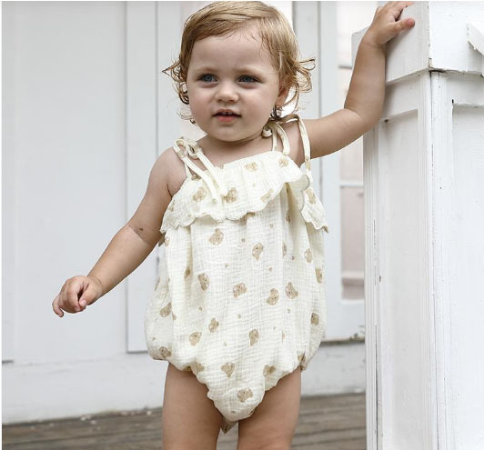 Wholesale Winter Kids Daily Wear Tweed Fabric Girl Dress
