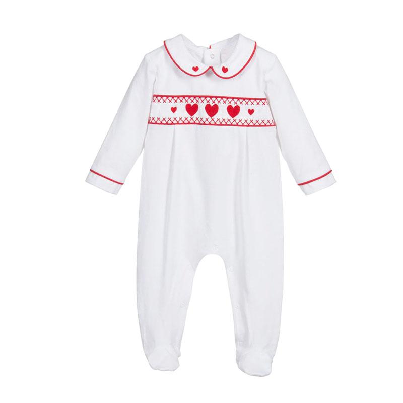 Cotton Baby Rompers Long Sleeves Custom For Baby Girls