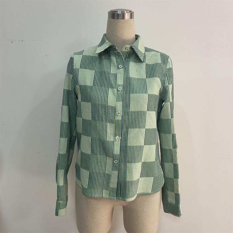 Family Matching Outfits Mommy And Me Green Stripe Printing Dresses