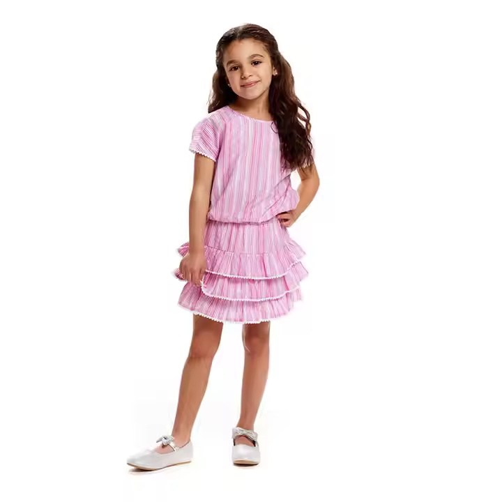 girls flower white dress
