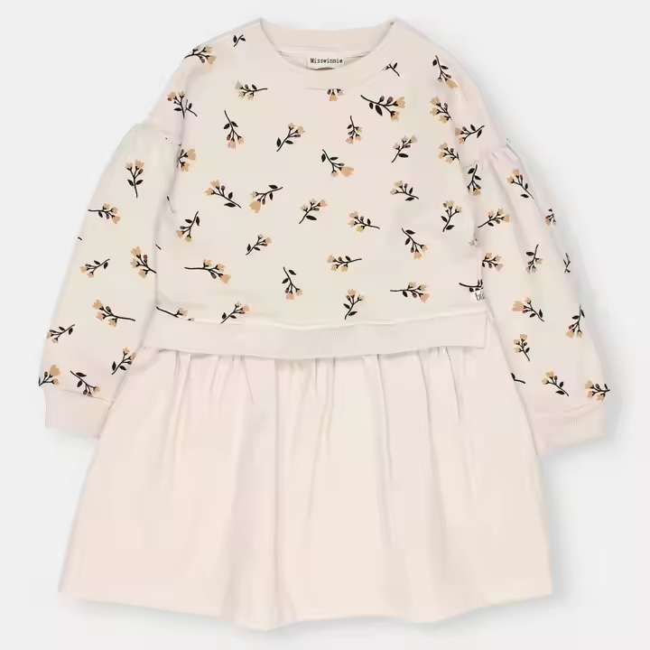 girls flower white dress