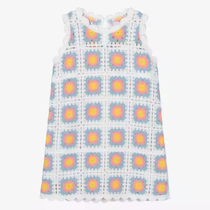girls flower white dress
