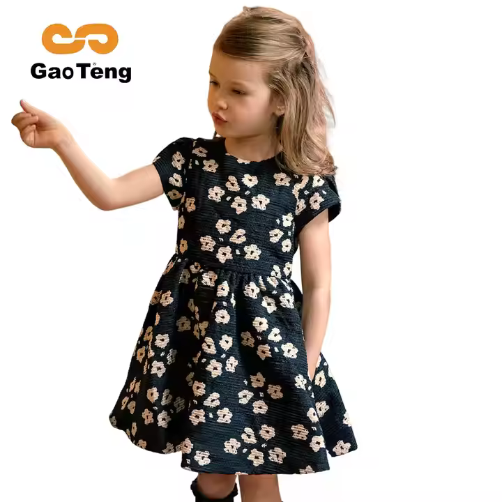 girls flower white dress