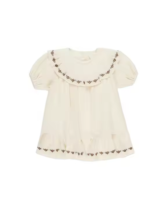 girls flower white dress