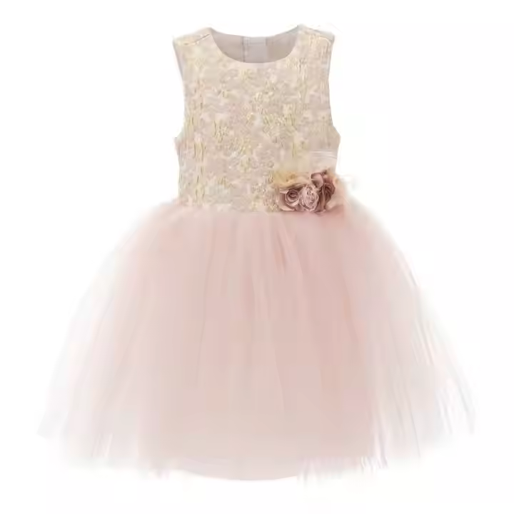 girls flower white dress