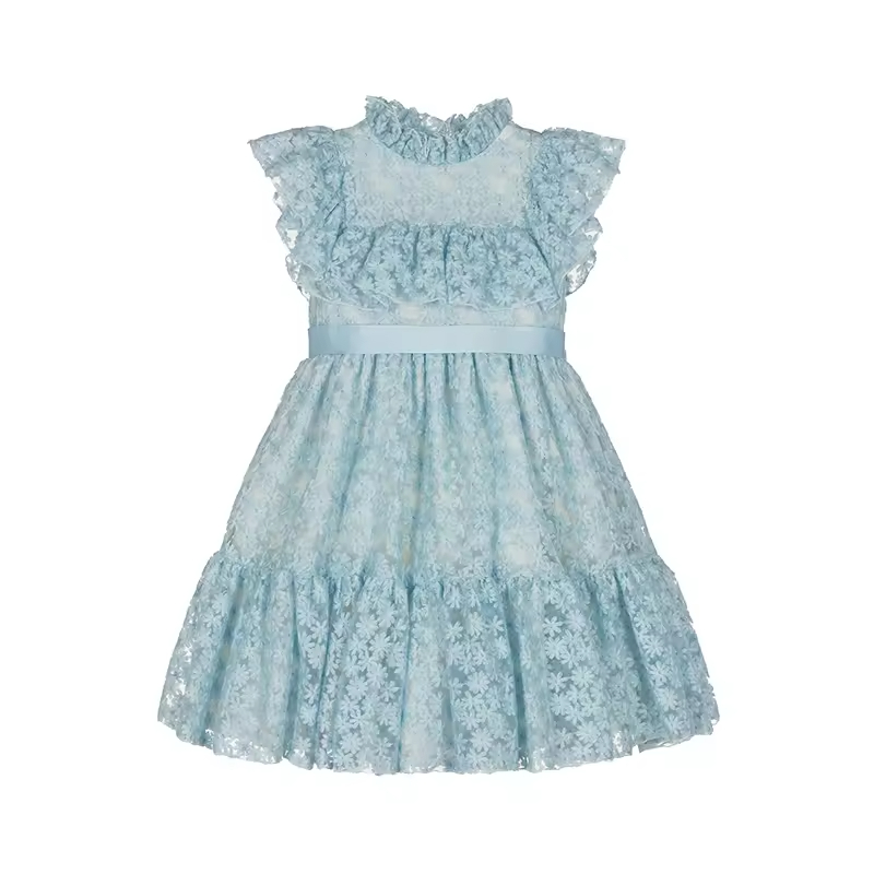 girls flower white dress