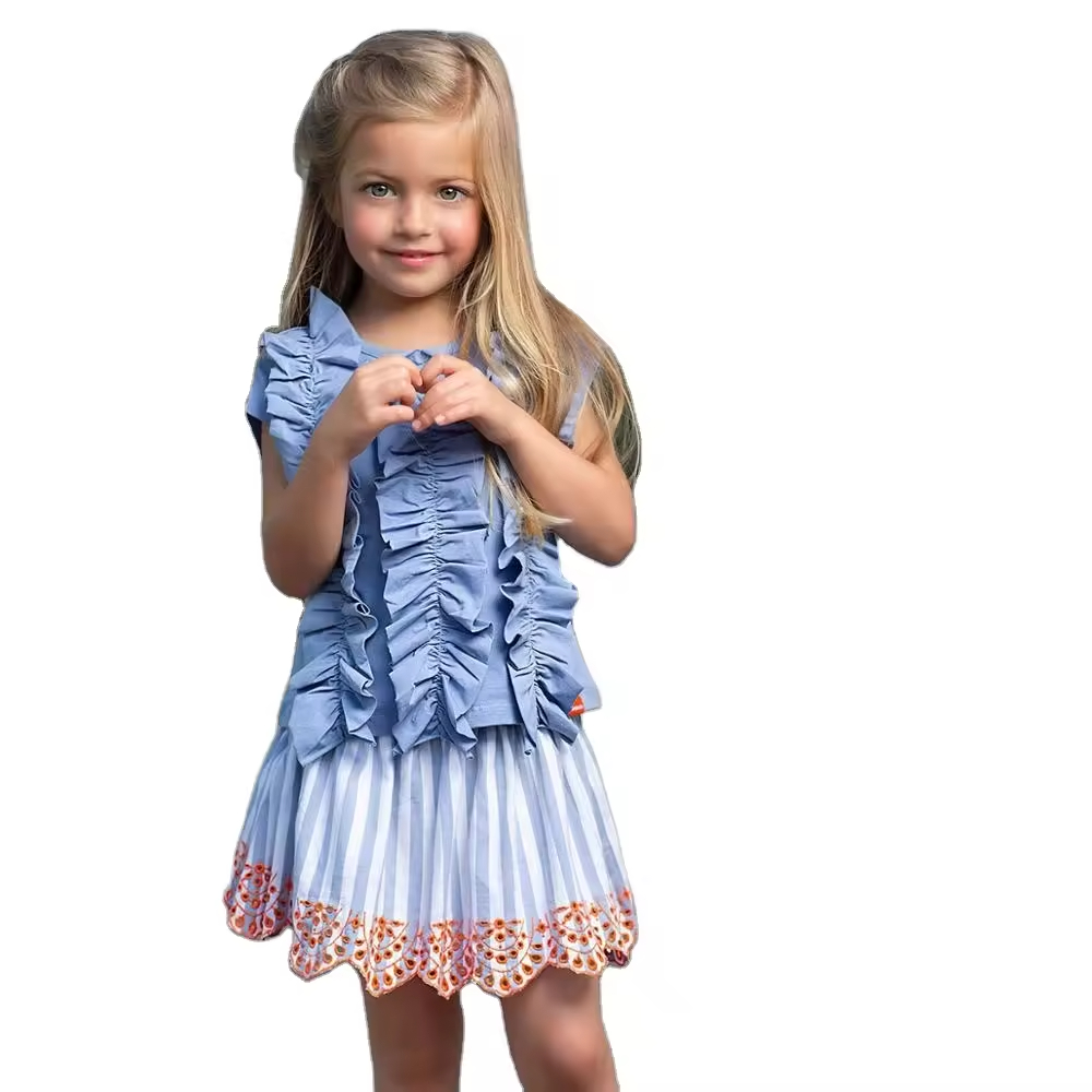 Guangzhou Brand Kids Clothes Fashion Design Baby Little Girl Summer Dress