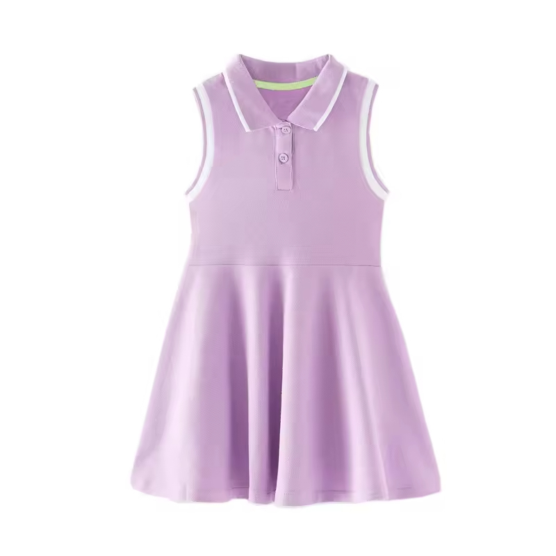 Children Clothes Wholesale Price Tennis Dress Girls Polo Dresses 7-16